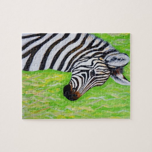 Zebra schilderen legpuzzel (Horizontaal)