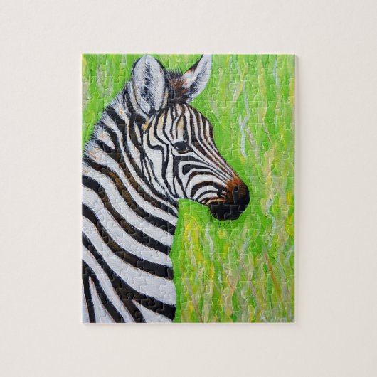 Zebra schilderen legpuzzel (Verticaal)