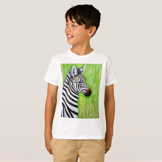 Zebra schilderen t-shirt (Voorkant volledig)