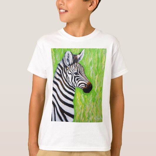 Zebra schilderen t-shirt (Voorkant)