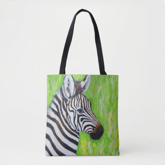 Zebra schilderen tote bag (Voorkant)