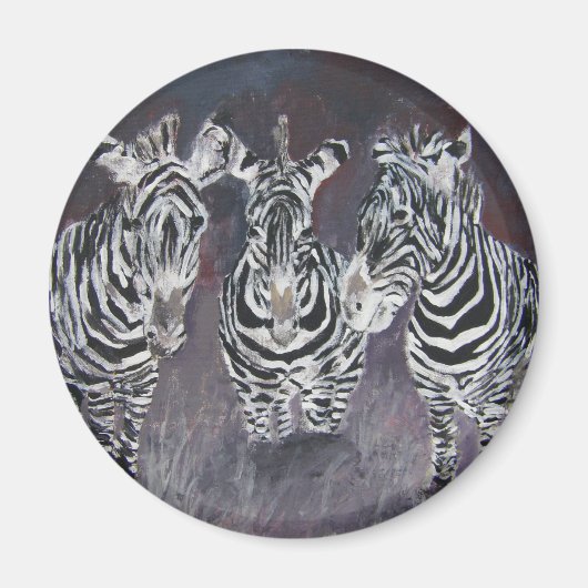 zebra-schilderij magneet (Voorkant)