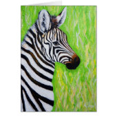 Zebra Schilderij Wenskaart (Voorkant)