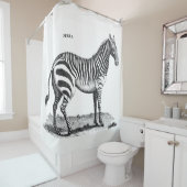 Zebra-schoengordijn Douchegordijn (In situ)