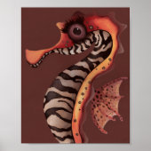 Zebra Seahorse Poster (Voorkant)