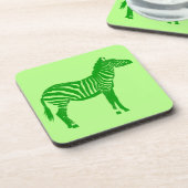 Zebra - Shades of Lime Green Onderzetter (Linkerzijde)