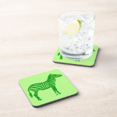 Zebra - Shades of Lime Green Onderzetter (Rechterzijde)