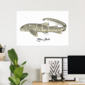 Zebra Shark Poster (Thuiskantoor)