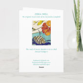 Zebra Shell Wenskaart Kaart (Achterkant)