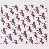 Zebra Silhouette Black en Hot Pink Print Cadeaupapier (Vlak)