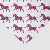 Zebra Silhouette Black en Hot Pink Print Tissuepapier (Detail)