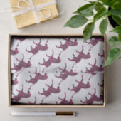 Zebra Silhouette Black en Hot Pink Print Tissuepapier (Geschenk)