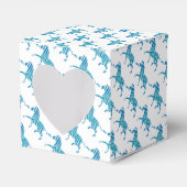 Zebra Silhouette Blue en White Bedankdoosjes (Voorkant Zijde)