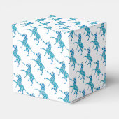 Zebra Silhouette Blue en White Bedankdoosjes (Achterkant)