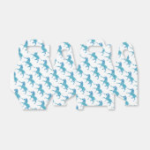 Zebra Silhouette Blue en White Bedankdoosjes (Uitgevouwen)