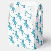 Zebra Silhouette Blue en White Bedankdoosjes (Geopend)
