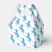 Zebra Silhouette Blue en White Bedankdoosjes (Voorkant Zijde)