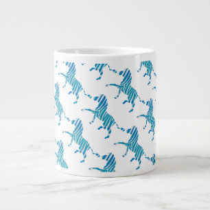 Zebra Silhouette Blue en White Grote Koffiekop