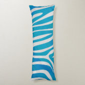 Zebra Silhouette Blue en White Lichaamskussen (Achterkant (Verticaal))