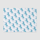Zebra Silhouette Blue en White Tissuepapier (Voorkant)