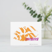 Zebra Sinaasappel Briefkaart (Staand voorkant)