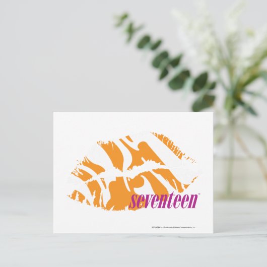 Zebra Sinaasappel Briefkaart (Staand voorkant)