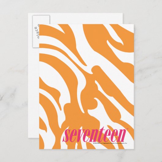 Zebra Sinaasappel Briefkaart (Voorkant / Achterkant)