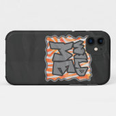 Zebra Sinaasappel en wit Case-Mate iPhone Case (Achterkant (horizontaal))