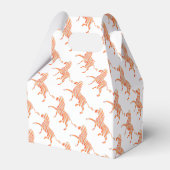 Zebra Sinaasappel en wit Silhouette Bedankdoosjes (Achterkant)