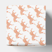 Zebra Sinaasappel en wit Silhouette Bedankdoosjes (Bovenkant)