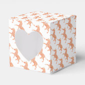 Zebra Sinaasappel en wit Silhouette Bedankdoosjes (Voorkant Zijde)