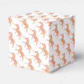 Zebra Sinaasappel en wit Silhouette Bedankdoosjes (Achterkant)