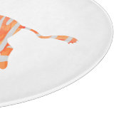 Zebra Sinaasappel en wit Silhouette Snijplank (Hoek)