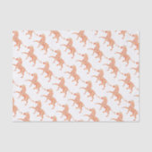 Zebra Sinaasappel en wit Silhouette Tissuepapier (Voorkant)