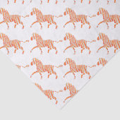 Zebra Sinaasappel en wit Silhouette Tissuepapier (Detail)