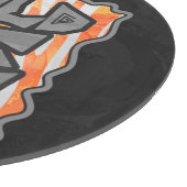 Zebra Sinaasappel en wit Snijplank (Hoek)