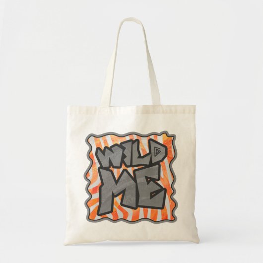 Zebra Sinaasappel en wit Tote Bag (Voorkant)