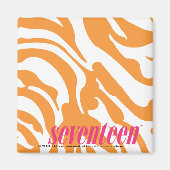 Zebra Sinaasappel Magneet (Voorkant)