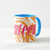 Zebra Sinaasappel Mok (Voorkant rechts)