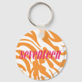 Zebra Sinaasappel Sleutelhanger (Voorkant)