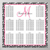 Zebra sjabloon bruiloft poster (Voorkant)