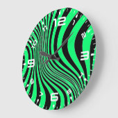 Zebra Skin Print Texture Pattern-88488 Grote Klok (Hoek)