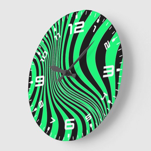 Zebra Skin Print Texture Pattern-88488 Grote Klok (Hoek)