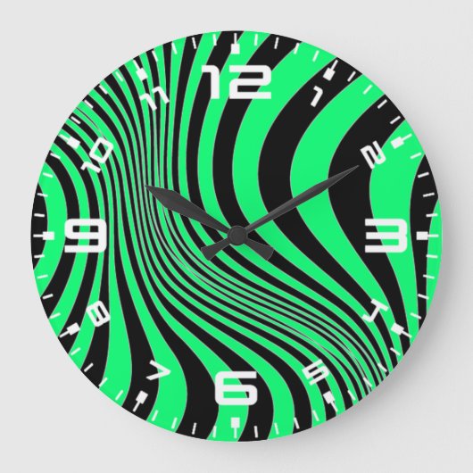 Zebra Skin Print Texture Pattern-88488 Grote Klok (Voorkant)