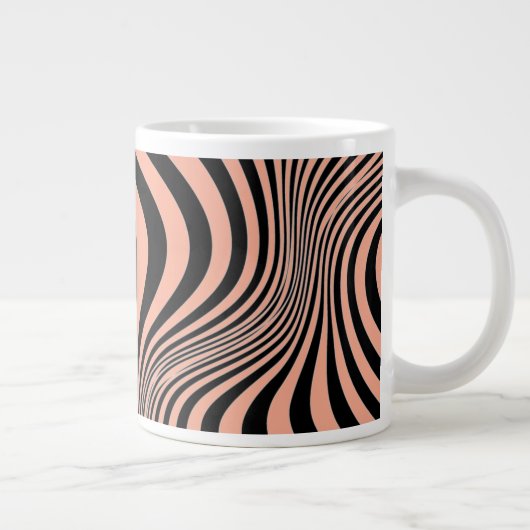 Zebra Skin Print Texture Pattern-88488 Grote Koffiekop (Rechts)