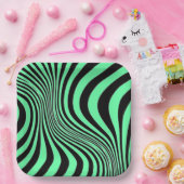 Zebra Skin Print Texture Pattern-88488 Papieren Bordje (Feest)