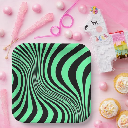 Zebra Skin Print Texture Pattern-88488 Papieren Bordje (Feest)