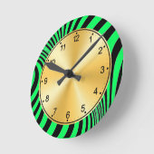 Zebra Skin Print Texture Pattern-88488 Ronde Klok (Hoek)