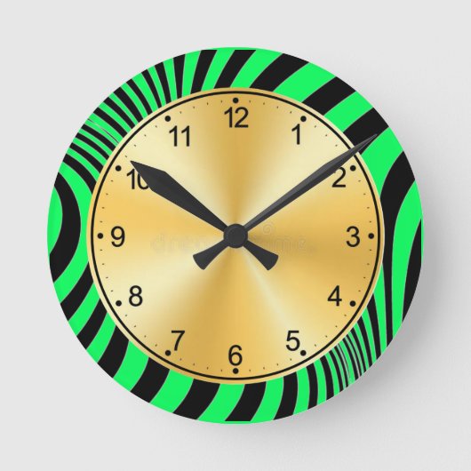 Zebra Skin Print Texture Pattern-88488 Ronde Klok (Voorkant)