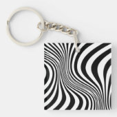 Zebra Skin Print Texture Pattern-88488 Sleutelhanger (Voorkant)